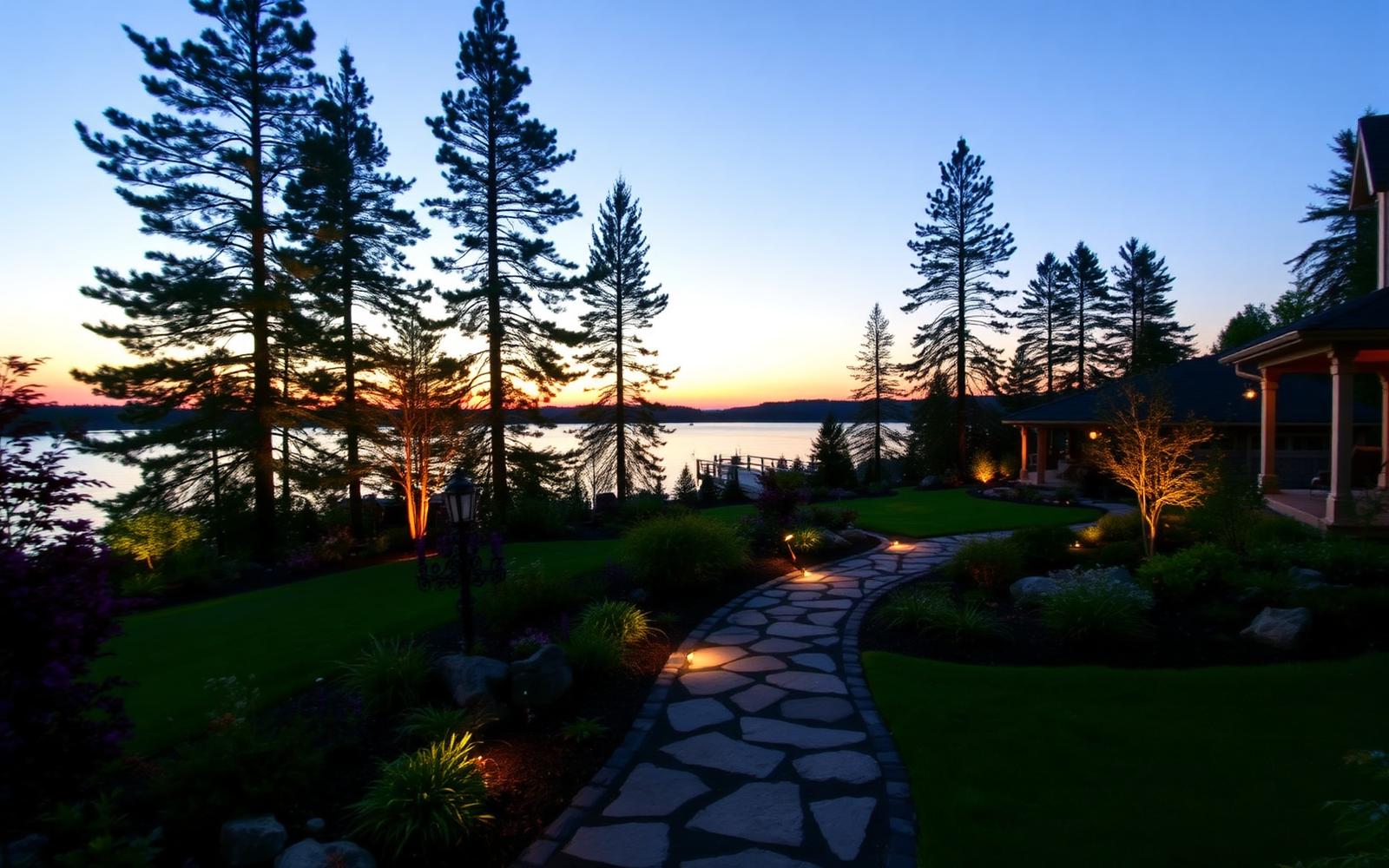 A Muskoka landscape at twilight